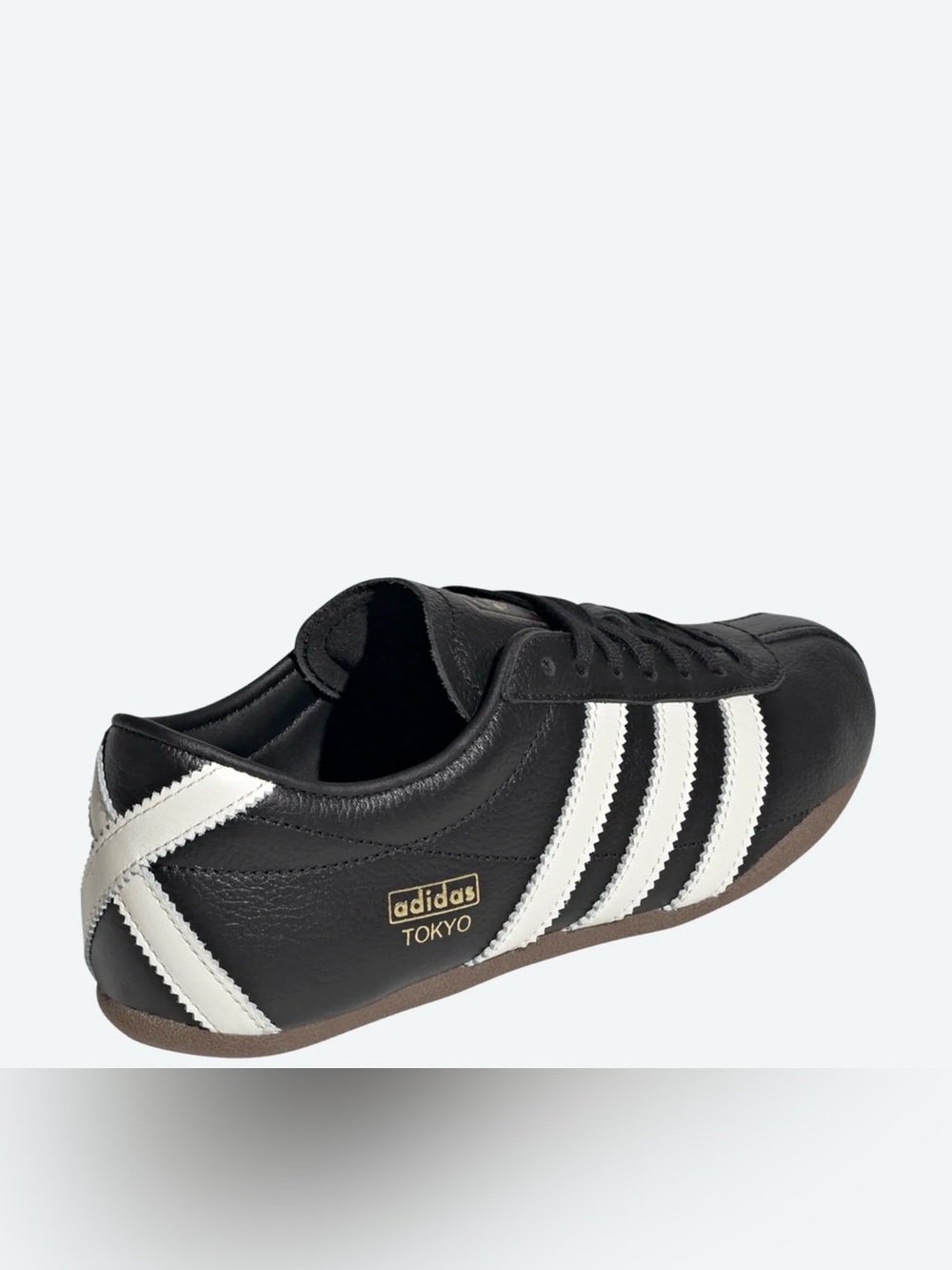 adidas Tokyo Sneaker in Black and White with Gold Logo